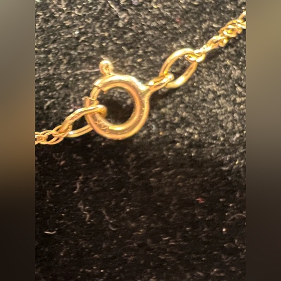 14k Solid Gold JSC J Pendant Necklace With Solid 14k Gold Chain NWOT - Picture 4 of 6